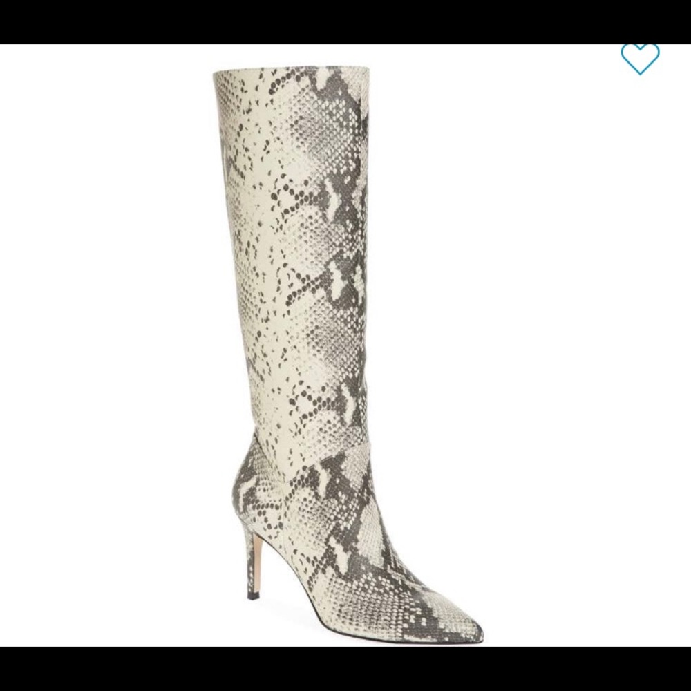 STEVE MADDEN Kinga Snake Skin Knee High Boots